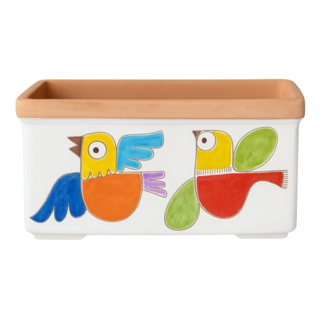 Ceramic planter Folk Birds de simone pottery Ceramic planter Folk Birds de simone pottery